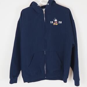 Walt‎ Disney World Mickey Mouse 1928 embroidered full zip hoodie sweatshirt XL